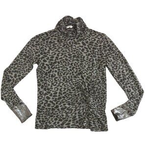 ANNA RACHELE animal print turtleneck top sz 40 6